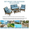 thumbnail image 6 of enyopro 4-Piece Outdoor Sectional Sofa Set, PE Rattan Conversation Set with Arm Chairs, Tea Table and Cushions, All-Weather Cushioned Sofa Furniture Set for Backyard Patio Porch Garden Poolside, K3032, 6 of 10