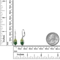 thumbnail image 3 of Gem Stone King 925 Sterling Silver Green Nano Emerald and Green Peridot Dangle Leverback Earrings for Women (2.36 Cttw, Gemstone May Birthstone, Heart Shape 6MM, Trillion 5MM), 3 of 4