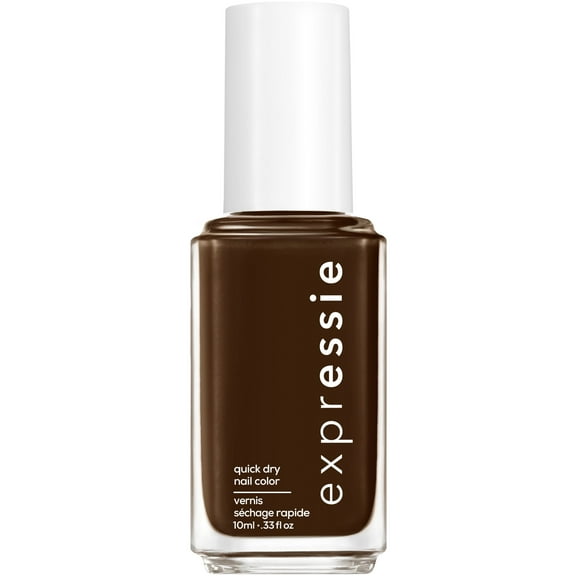 essie Expressie Quick Dry Vegan Nail Polish, Take the Expresso, Dark Brown, 0.33 fl oz
