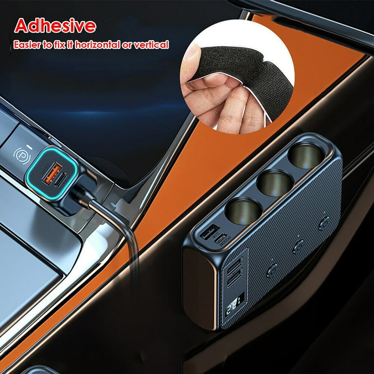 dash cam for car without cigarette lighter Multi-Port Car Cigarette Lighter USB Adapter with QC 3.0 & PD Ports Fast  Charge for 12V/24V Vehicles for GPS, Dash Cam