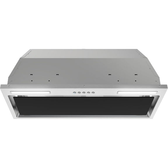 Streamline 28 in. Buccheri Ducted Insert 350 CFM Range Hood in Glossy Black with Mesh Filters, Electronic Button Control, LED Lights