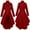 Red, variant on Elegant Carnival Retro Women'S Long Tuxedo Windbreaker With Asymmetrical Hem Solid Color Jacket