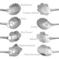thumbnail image 3 of Autorización：Juego de cucharas de flores de 8 piezas, cucharas de té reutilizables de acero inoxidable Cuchara para revolver Cuchara de café Cuchara para mezclar Vajilla para fiesta de té Adepaton HMHZ1068-3, 3 of 9