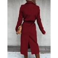 thumbnail image 4 of LinYooLi Trench Coats for Women Casual Lapel Long Solid Color Wrap Coat Wool Blend Overcoat Shacket Jacket, 4 of 4