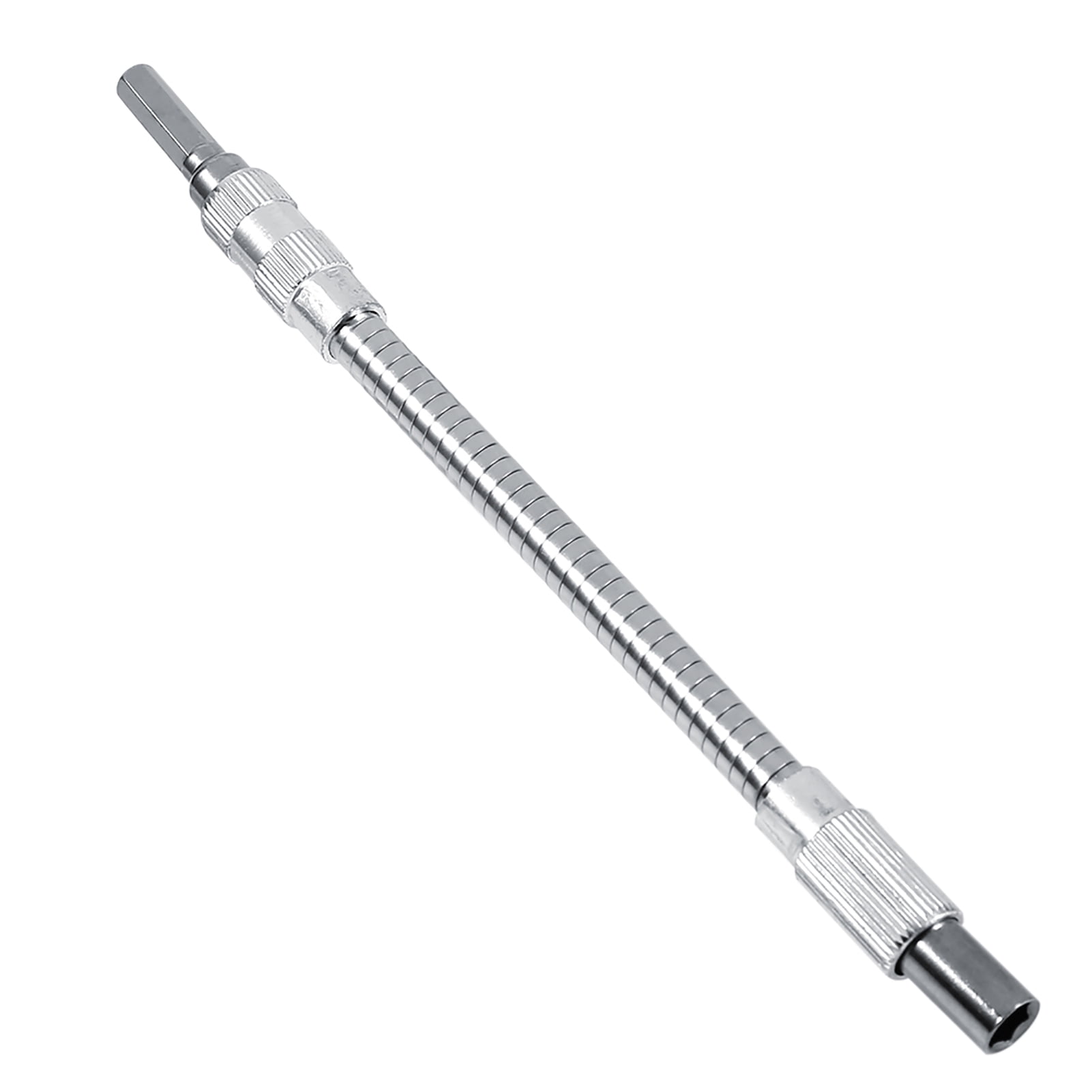 Flexible Screwdriver Extension Bit Holder 7.87in Hex Shank for Tight Spaces with 6.35mm 1/4" Shank for Electric Screwdrivers and Cordless Drills