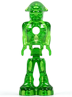LEGO Life on Mars Space Translucent Green Alien Minifigure 