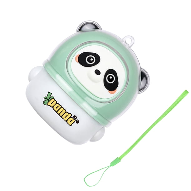 Naiovety Lámpara segura de luz nocturna recargable portátil regulable y respetuosa con los ojos para niños automática Electrodomésticos Panda Verde+Cuerda