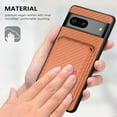thumbnail image 5 of Feishell for Google Pixel 7 Carbon Fibre Texture PU Leather Phone Case with Removable Card Pocket,Compatible with MagSafe Charging,Shockproof Luxury Magnetic Anti-Scratch Slim Phone Case,Brown, 5 of 7