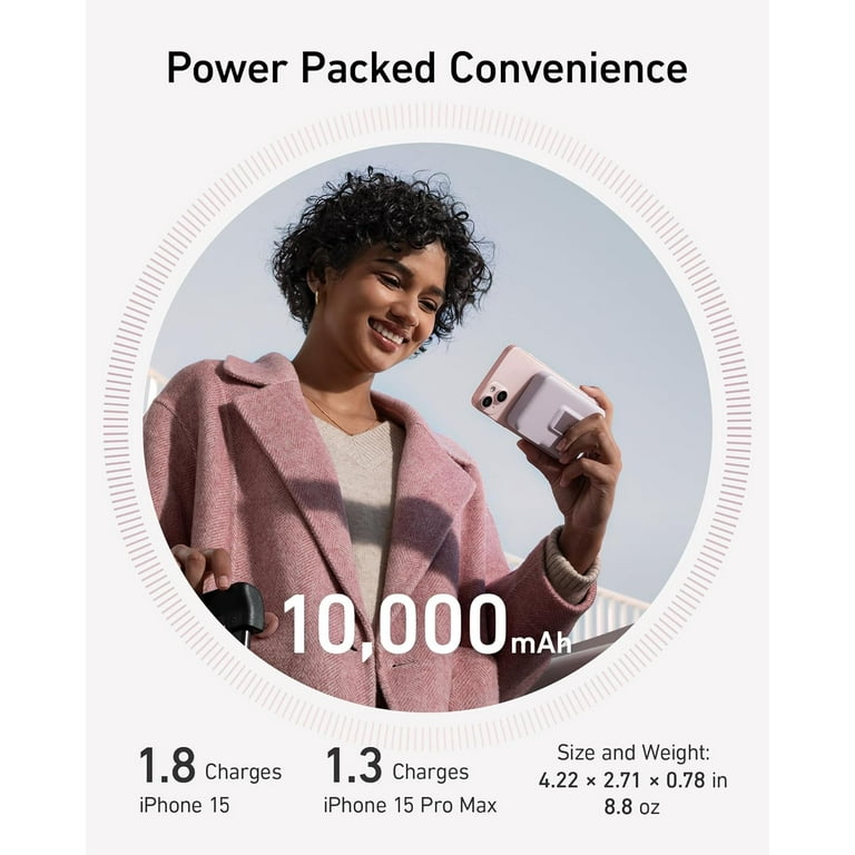 Anker MagGo Power Bank, Qi2 Certified 15W Ultra-Fast MagSafe