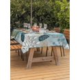 thumbnail image 3 of Outdoor Table Cloth with Umbrella Hole and Zipper, Sea Turtle Coastal Waterproof Rectangle Tablecloth 60"x102", Summer Beach Teal Coral Starfish Washable Table Cover for Outside Party Patio Picnic, 3 of 8