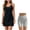 Black+Gray, variant on Womens Two Pieces Tennis Dress with Shorts Workout Active Golf Dresses Sleeveless Tank Dress Fashion Outfits Rose Gold+White L