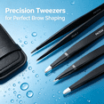 thumbnail image 3 of EXLEAF 2026 New 4Pcs Tweezers Four Different Tip Designs Tweezer Comfortable Grip Tweezer for Men Style1 for Grooming Precision Tasks Diy Projects Personal Care., 3 of 7