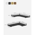 thumbnail image 2 of VASAGLE Estantes de Esquina en Forma de L, Juego de 2, Estantes Flotantes, para Dormitorio, Salón, Cocina, Gris Carbón, 2 of 5