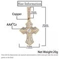 thumbnail image 5 of GKNET Hip Hop Cross Pendant Necklace TopBling 5A T Zircon Real Gold Plated Men Jewelry-Gold, 5 of 8