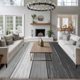 thumbnail image 3 of Large Area Rugs for Living Room Bedroom, Grey Ombre 8'x10' Rug Washable Carpet Runner Indoor Outdoor, Farmhouse Vintage Wooden Grain Texture Non Slip Floor Mats Rug for Kitchen, Patio, 3 of 8