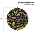 thumbnail image 3 of Kll Round Shape Drink Coasters Set Of 4,Pu Leather Absorbent Coasters Set Decorative Coffee Cup Coasters Housewarming Gift For Home Decor-Mardi Gras3, 3 of 9