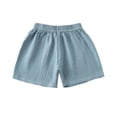 thumbnail image 5 of HAOTAGS Toddler Boys Shorts Size 6,Casual Summer High Waisted Cotton Linen Shorts Blue, 5 of 8