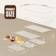 thumbnail image 2 of Juego de 6 expositores de mesa de postre, acrílico transparente, con 3 bandejas de postre, platos de bufé, para repostería, alimentos, frutas, dulces para bodas, fiestas de cumpleaños, 2 of 7