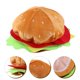 thumbnail image 3 of Hamburguesa de forma de hamburguesa linda hamburguesa sombrero de hamburguesas de hamburguesas para la cabeza divertida, 3 of 6