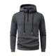 thumbnail image 4 of Sudadera con capucha para hombre, de colores sólidos, informal, con cremallera, sudadera con capucha, manga larga, bolsillo, sudadera deportiva, blusa de poliéster para hombre, 4 of 9