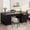 Black, variant on Garvee 60" Farmhouse Executive Desk with File Drawers, Built-In Charging Station, Wooden Computer Desk with Cabinet Storage for Home Office, Work & Study-Black(Only Desk)