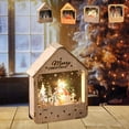 thumbnail image 1 of Fiudx Casa de Madera de Papá Noel, Luz Nocturna Led Pintada a Mano, Acogedora Decoración Navideña, Iluminación Multicolor, Ideal para Escritorio, Estantería o Mesa, Ideal Como Regalo Festivo, Tamaño, 1 of 7