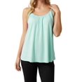 thumbnail image 2 of Plus Size Tank Tops for Women Loose Spaghetti Strap Tunic Blouses Emerald Green 4XL, 2 of 7