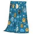thumbnail image 3 of Bingfone Cute Colorful Owls And Trees Print Flannel Fleece Blanket Throw Blanket For Bed,Sofa,Couch,Travel,Camping(60"X50"), 3 of 9