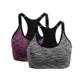 thumbnail image 1 of Yjmei - Sujetador deportivo de 2 piezas para mujer, sujetador deportivo push up con tirantes ajustables y almohadillas extraíbles, sujetador de yoga para correr, trotar y hacer ejercicio, 1 of 4