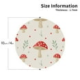 thumbnail image 3 of Bingfone Vintage Flat Mushrooms Leather Drinks Coasters With Set Of 6,Suitable For Home Kitchen,Coffee Cup Coasters Home Gift, 3 of 9