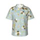 thumbnail image 1 of Fotbe Bees Camisa Hawaiana para Hombre Unisex – Camisa Casual de Verano con Botones de Manga Corta de Algodón y Lino,Medium, 1 of 7
