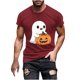 thumbnail image 2 of Blusas y camisas de manga corta y cuello redondo para hombre. Blusas/camisetas de manga corta con cuello redondo y estampado de Halloween para hombre. Blusa para hombre., 2 of 5