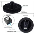 thumbnail image 2 of Bomba de agua solar CHEPIHG para fuente de baño de pájaros para exteriores flotante color Negro, 2 of 5