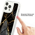 thumbnail image 5 of TECH CIRCLE For iPhone 11 Pro Case,Stylish Marble Design Protective Shockproof Slim Thin Soft TPU Military Drop Protection Girls Women Men Case for Apple iPhone 11 Pro 5.8" 2019,Black Gold, 5 of 6