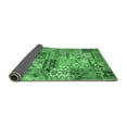 thumbnail image 2 of Ahgly Company Indoor Round Patchwork Emerald Green Transitional Area Rugs, 4' Round, 2 of 4
