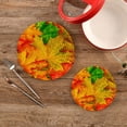 thumbnail image 2 of SKYSONIC Yellow Fall Leaves Pot Holders Trivets, 2 Pcs Heat Resistant Trivets,Autumn Maple Leaf Cotton Thread Weave Mats for Hot Pads Pans Pot Bowl Teapot for Kitchen Decor, 2 of 7