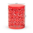 thumbnail image 6 of Baxton Studio Jamila Modern and Contemporary Red Finished metal Outdoor Side Table, 6 of 6