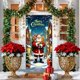 thumbnail image 1 of Cortina navideña para puerta con decoración de Papá Noel | Cortina de tela de poliéster para decoración navideña, 1 of 6