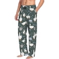 thumbnail image 3 of Mens Pajama Pants - Soft Sleep & Lounge Pants for Men, Cartoon Flower Cute Duck Cuteness Casual PJ Bottoms Pants with Pockets, 3 of 5