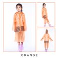 thumbnail image 4 of Injueey Chubasqueros impermeables portátiles reutilizables para niños, chubasquero desechable para niños, chubasquero con capucha para niños, Poncho Paraguas de lluvia naranja 0.03 mm Injueey HA5263-04B, 4 of 6