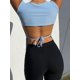 thumbnail image 1 of Top de mujer Y2K con cordones y espalda descubierta, camiseta sin mangas de punto sólido, camisetas, Top corto Sexy, trajes de Club nocturno, ropa de calle 2023, tanques básicos Tan Jianjun unisex, 1 of 2