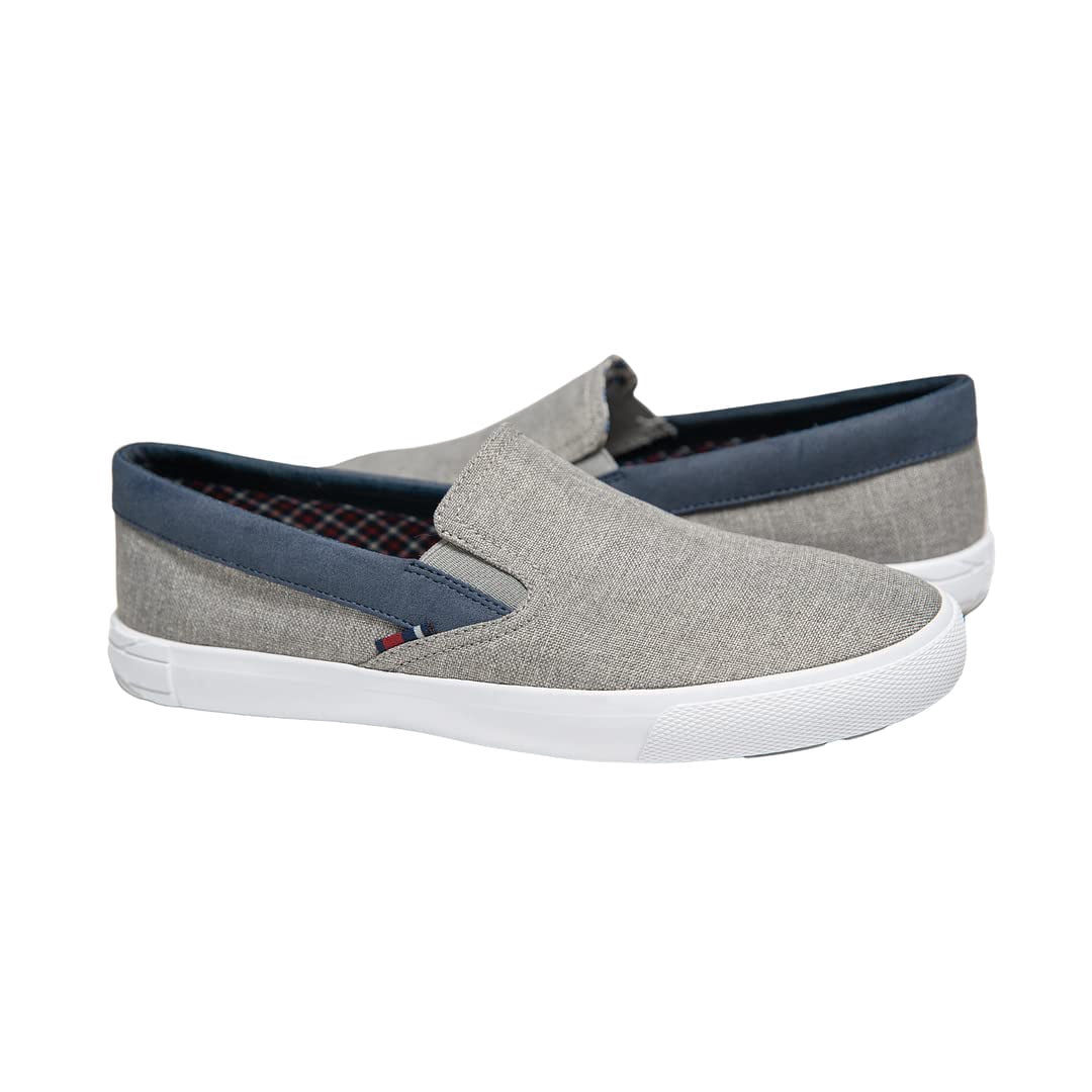 Ben Sherman Mens Grey Fabric Slip On Laceless Sneakers BNMS19104 Size 10.5 Ben Sherman Percy Laceless Stone Cotton 41 (US Men main image 2