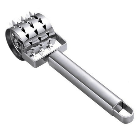 Stainless Steel Meat Tenderizer Chopper Roller Meat Hammer for Steak Knock-Sided Steak Pork Pounder Cooking Kitchen Tool