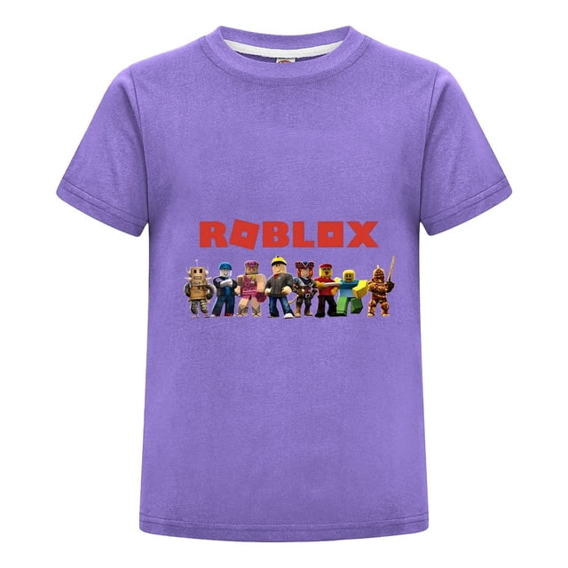 Camiseta Infantil Roblox con Diseño Gamer para Niños, Playera de Algodón con Personajes, Ideal para Regalos y Uso Diario, Verano Fresco