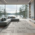 thumbnail image 2 of ODIKA 8'x10' Beige Gray Natural Geometric Hand Knotted Washable Area Rug Modern Abstract Wool Design with Motifs Non-Slip Chair-Friendly Mat for Dining Room, Large Office, Lounge, 2 of 7