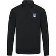 thumbnail image 2 of Men's Levelwear Black New York Rangers Upright Tri-Blend Quarter-Zip Pullover, 2 of 3