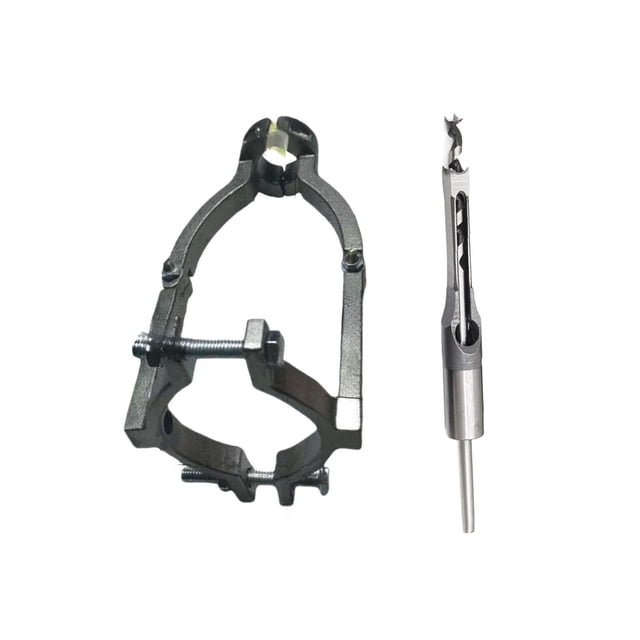 GROWTH TANK Support de Fixation pour Perceuse à Trou Carré, Attache de Mortaise pour Perceuse, Installation et Démontage Faciles, Ensemble de Machine à Mortaise
