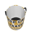 thumbnail image 3 of Bingfone Keep Calm And Travel On Waterproof Foldable Laundry Hamper Bucket With Handles For Storage Bin,Clothes Hamper (Medium), 3 of 8