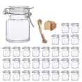 thumbnail image 2 of Spice Jars, Flrolove 30 Pack 3.5oz Square Glass Jars with Leak Proof Rubber Gasket & Hinged Lid,Small Glass Containers with Airtight Lids for Home, Party Favors, 2 of 4