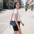 thumbnail image 5 of FORMRS Mini Crossbody Bag for Women Adjustable Shoulder Rope Travel Casual Phone Purse, Navy Blue Baseball Pattern, 5 of 7